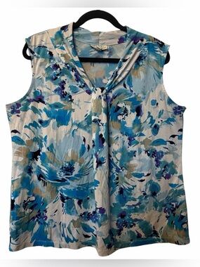 Dana Buchman Women’s XL Sleeveless Release Pleat Blouse.